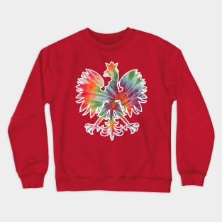 Polish Pride Eagle Dyngus Day Tie Dye Crewneck Sweatshirt